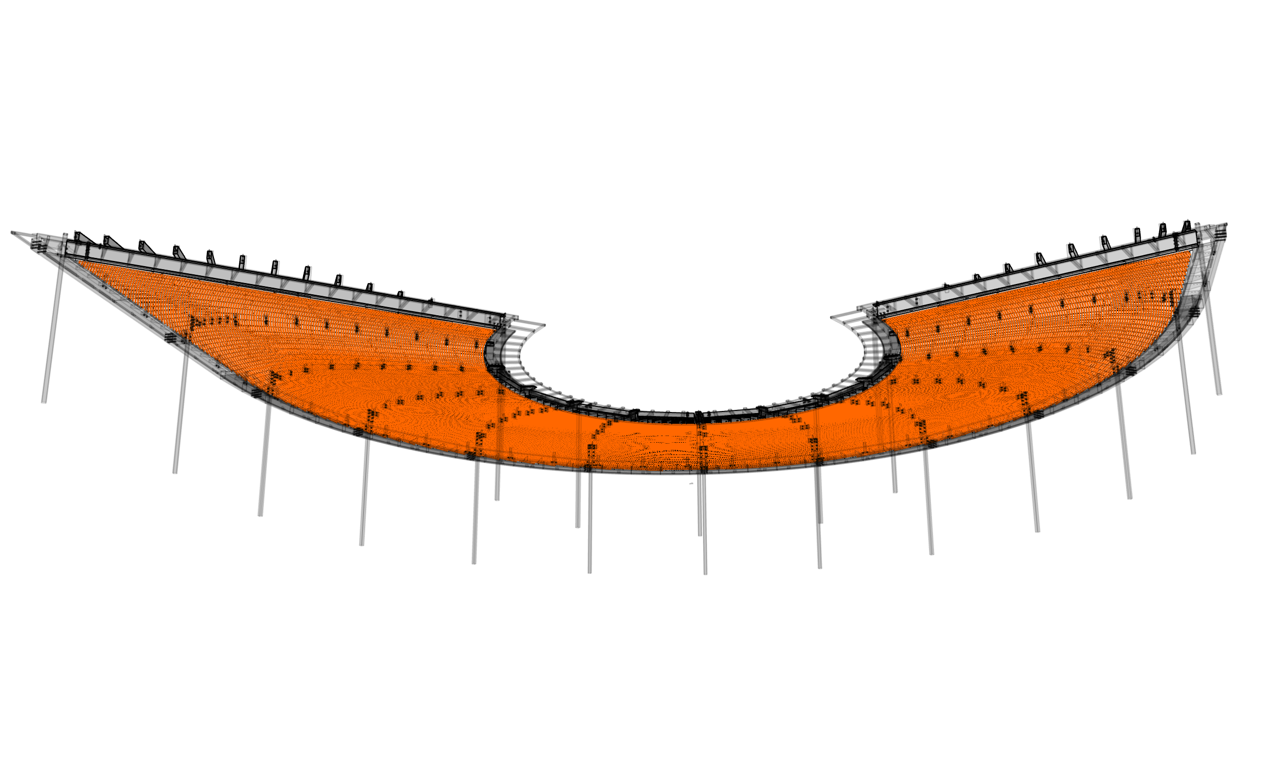 Parametric model - radial canopy geometry