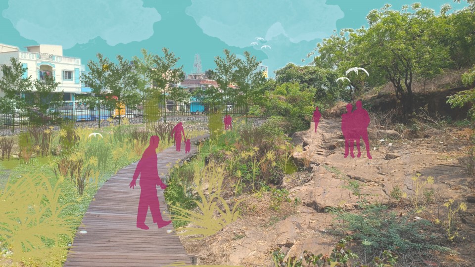 View 1 - resilient park proposal visualization