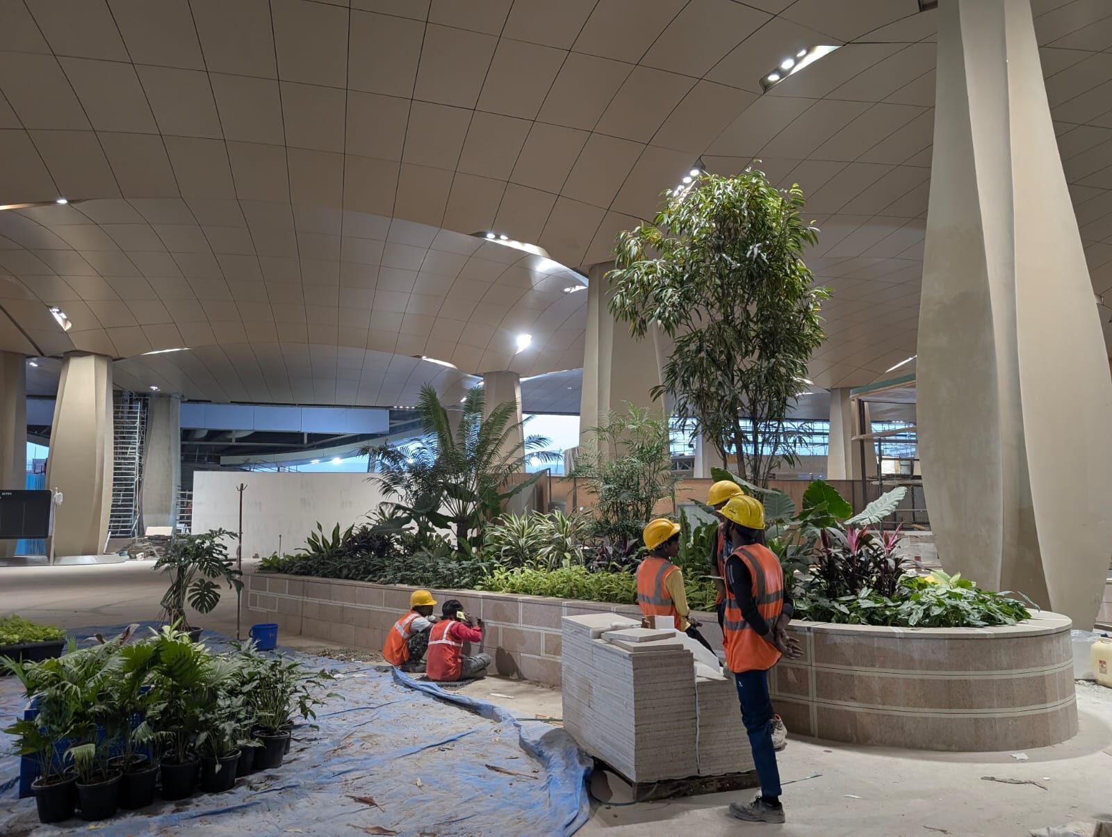 Landscape works inspection on site