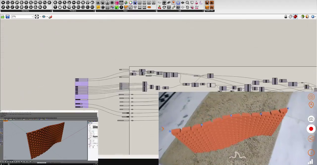 Geometry streamed live from Grasshopper to Android AR