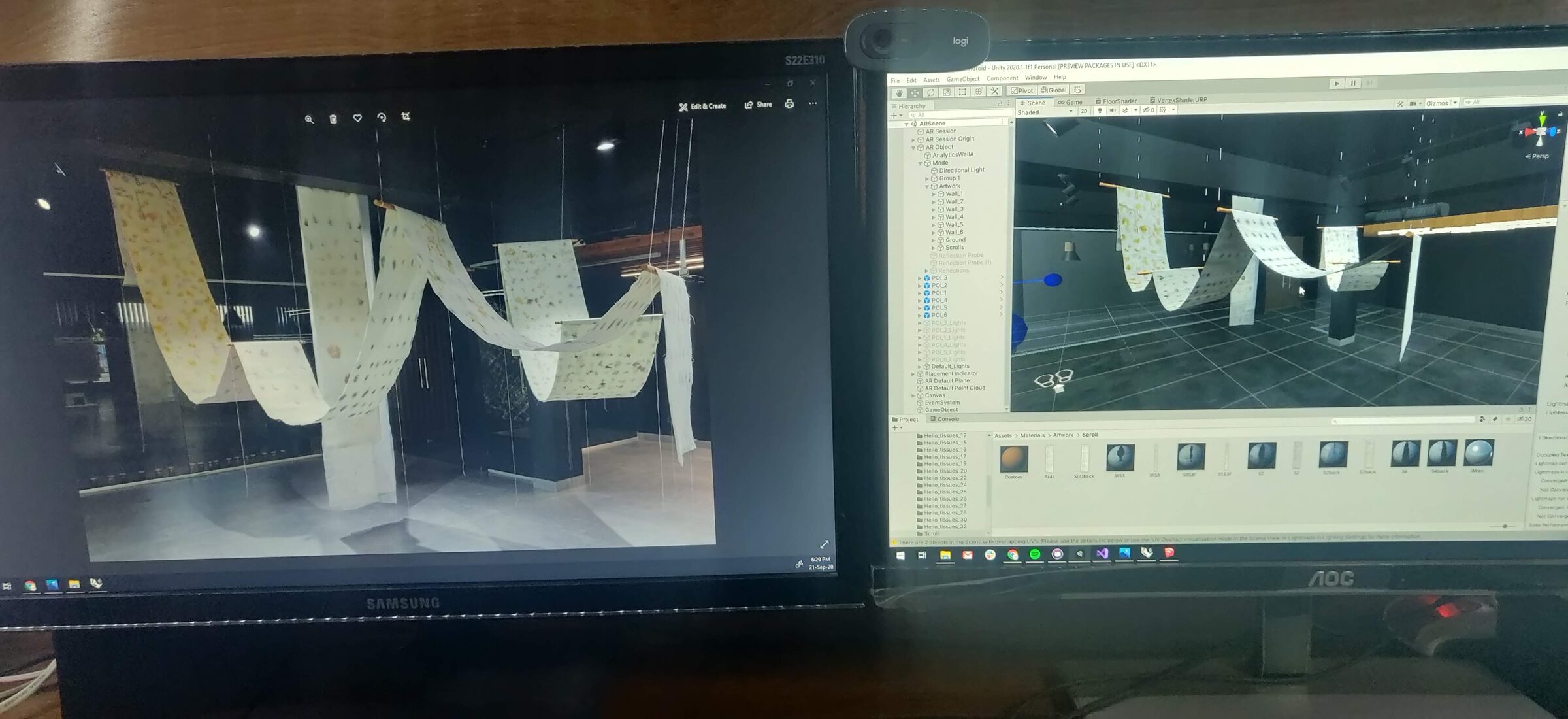On-site artwork scanning - gallery context
