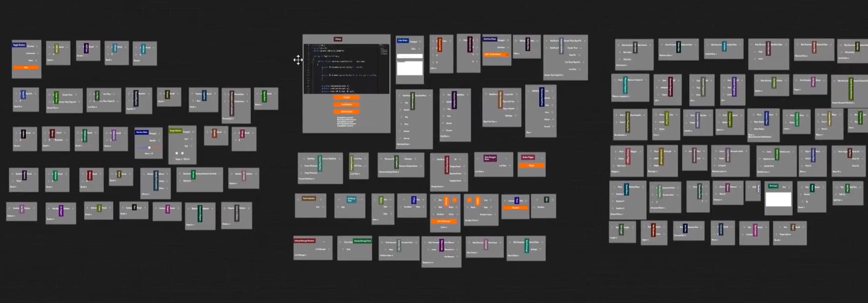 Node palette and wiring